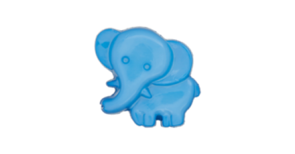 elk winter aanplakbiljet Knoop olifant blauw | Mirabelle Shop
