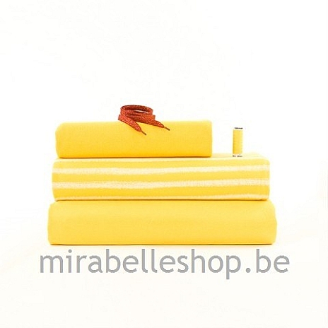 Mirabelleshop be See you at six Summer 2019 Chalk stripes Habanero yellow French Terry 2 480x480