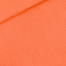 See You At Six Fabric Solid Persimmon Double Gauze Spring 2021 01b