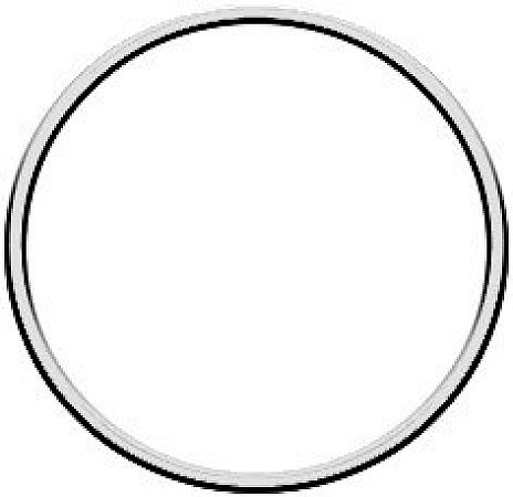 Metal ring 10cm silver