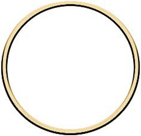 Metal ring 10cm gold