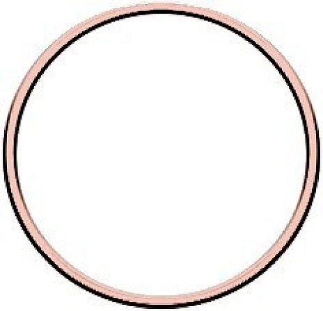 Metal ring 10cm rose