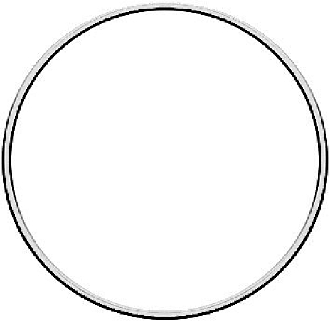 Metal ring 15cm silver